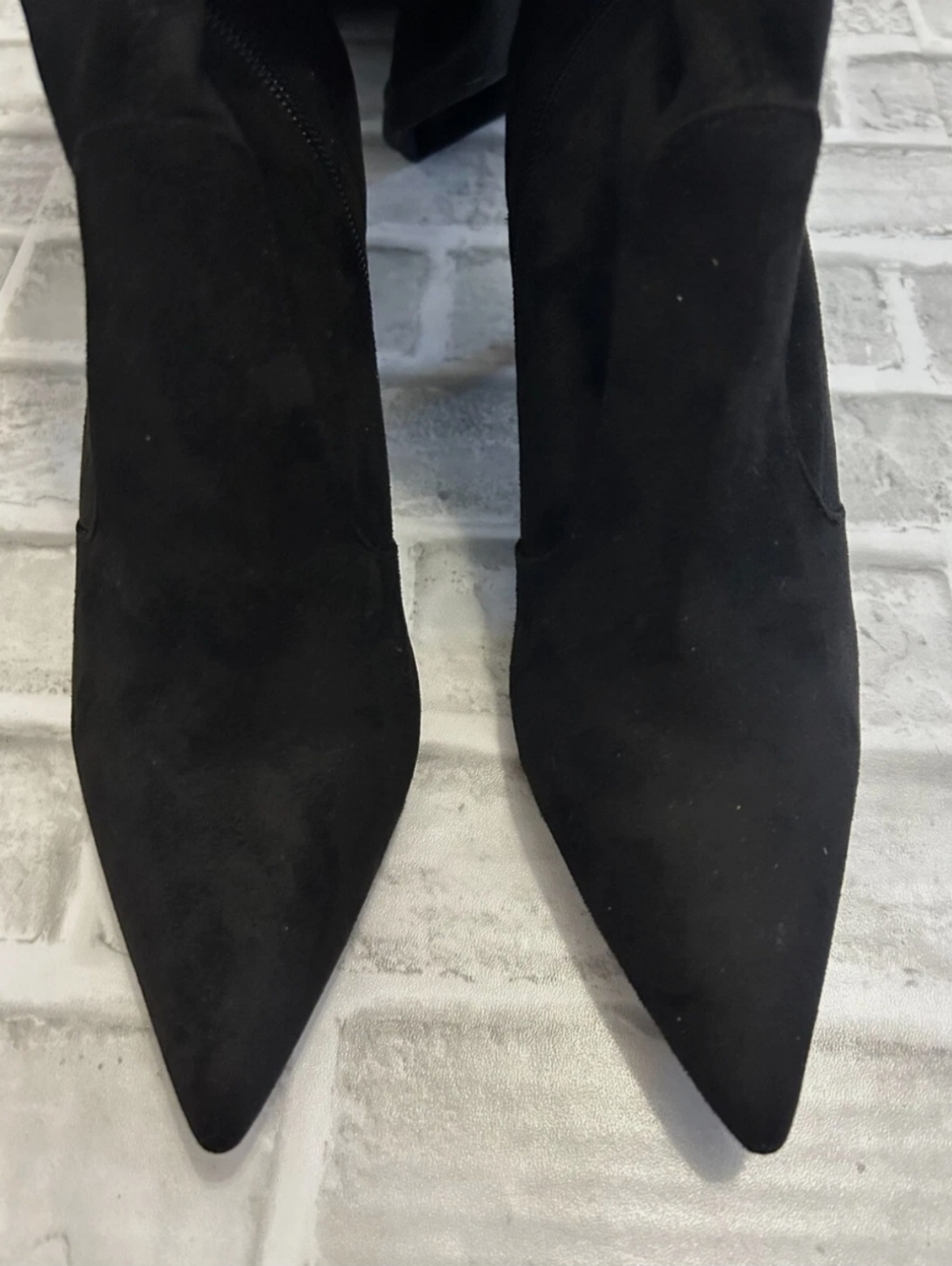NEW in Box- JustFab Allysandra Black Suede Over-the-Knee Stiletto Boots - Picture 8 of 12